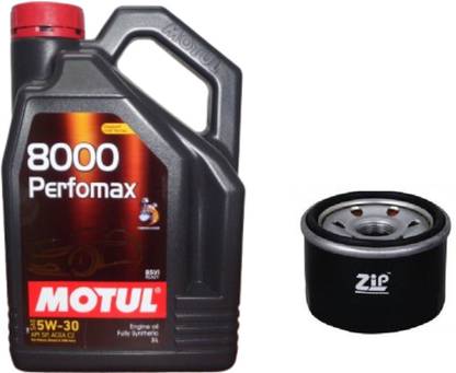 MOTUL 8000 Perfomax 5W-30 & Oil Filter Combo for Maruti WagonR(P-Old) - Full-Synthetic Engine Oil