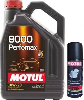 MOTUL 8000 Perfomax 0W20 With Throttle body clean 100ml Combo 0W20 Full-Synthetic Engine Oil
