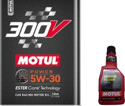 MOTUL 300V POWER 5W-30(2l)+Flush(250ml)Combo - Full-Synthetic Engine Oil