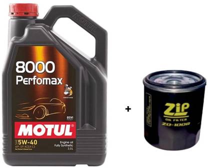 MOTUL 8000 Perfomax 5W-40 & Oil Filter Combo for Maruti CELERIO (DIESEL) - Full-Synthetic Engine Oil
