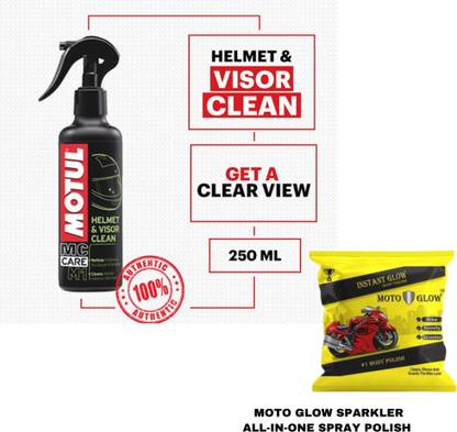 MOTUL MTCD-005 M1 Helmet Visor Clean + Polish MC CARE M1 250 ML Synthetic Blend Engine Oil