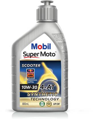 MOBIL Super Moto Scooter 10W-30 4-AT Premium Technology Full-Synthetic Engine Oil