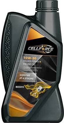CELLFORCE 10W30 Premium Engine Oil for Scooter & Motorcycle | Synthetic Blend for Smooth Performance | High-Mileage Engine Oil