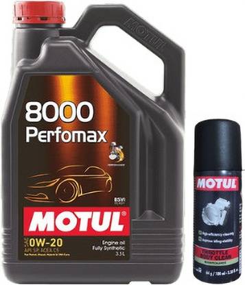 MOTUL 8000 Perfomax 0W20 With Throttle body clean 100ml Combo 0W20 Full-Synthetic Engine Oil