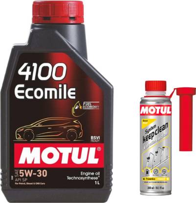 MOTUL 4100 ECOMILE 5W30(1l)+SYSTEM KEEP CLEAN DIESEL(300ml)Combo Technosynthese (Semi Synthetic)