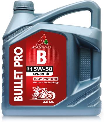 Aeronix Bullet Pro 15W-50 API - SN Engine oil for heavy duty and cruiser Bike Heavy Duty Engine Oil