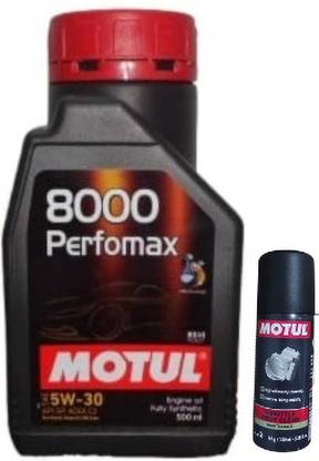 MOTUL 8000 Perfomax 5W30 With Throttle body clean 100ml Combo 5w30 Full-Synthetic Engine Oil