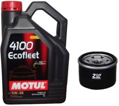 MOTUL 4100-Ecofleet 5W30 &Oil filter Combo For Maruti WagonR(P/NEW) Synthetic Blend Engine Oil