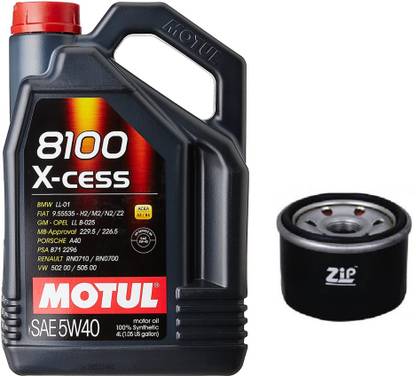 MOTUL 8100 XCESS-5W-40 & Oil Filter Combo for Maruti WagonR(P/New) Full-Synthetic Engine Oil