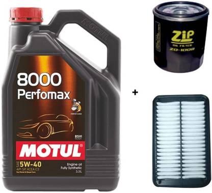 MOTUL 8000 Perfomax 5W-40, Oil & Air Filter Combo for Maruti CELERIO (DIESEL) - Full-Synthetic Engine Oil
