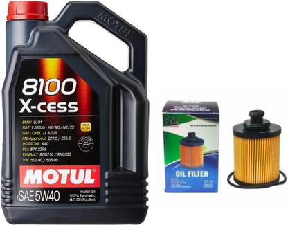 MOTUL 8100 XCESS-5W-40 & Oil Filter Combo for Maruti SX4 (DIESEL) Full-Synthetic Engine Oil