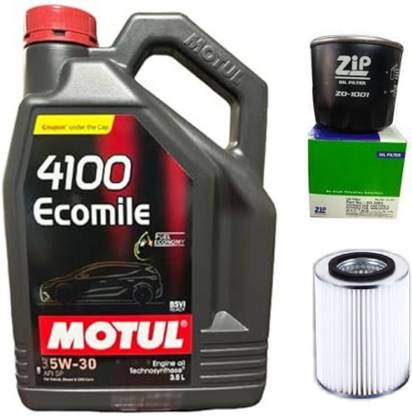 MOTUL 4100 Ecomile 5w30, Oil & Air filter Combo For Maruti VAN (PETROL) Synthetic Blend Engine Oil