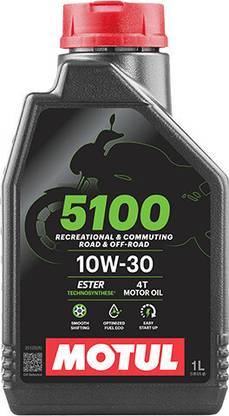 MOTUL 5100 4T Technosynthese 10W-30 API SL/SJ/SH/SG for Bikes - Synthetic Blend Engine Oil