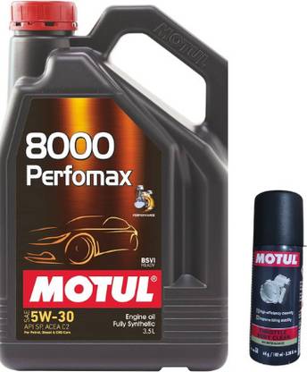 MOTUL 8000 Perfomax 5W30 With Throttle body clean 100ml Combo 5w30 Full-Synthetic Engine Oil