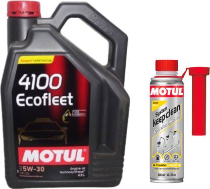 MOTUL 4100 ECOFLEET 5W30(4.5l)+SYSTEM KEEP CLEAN DIESEL(300ml)combo Technosynthese (Semi Synthetic)