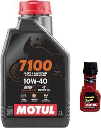 MOTUL 7100 4T 10W-40(1litre) +Engine flush(50ml) COMBO Full-Synthetic Engine Oil