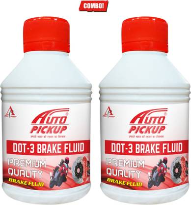 AUTO PICKUP Premium Quality 1+1 Combo of 2 Heavy-Duty 100ml Brake Fluid Brake Oil
