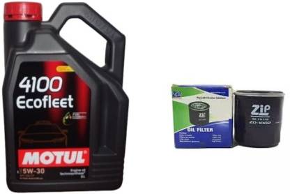 MOTUL 4100-Ecofleet-5w30 Engine oil & Oil filter Combo Synthetic Blend Engine Oil