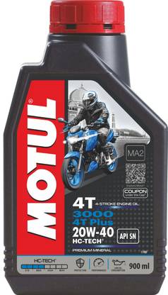 MOTUL 3000 4T Plus Plus 20W-40 HC-Tech Mineral Engine Oil