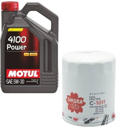 MOTUL 4100 POWER 5W30 ENGINE OIL & OIL FILTER FOR LANCHER Synthetic Blend Engine Oil