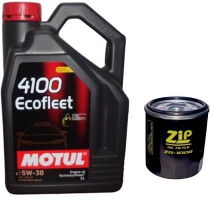 MOTUL 4100 Ecofleet 5w30 & Oil filter Combo For Maruti ERTIGA (PETROL) Synthetic Blend Engine Oil