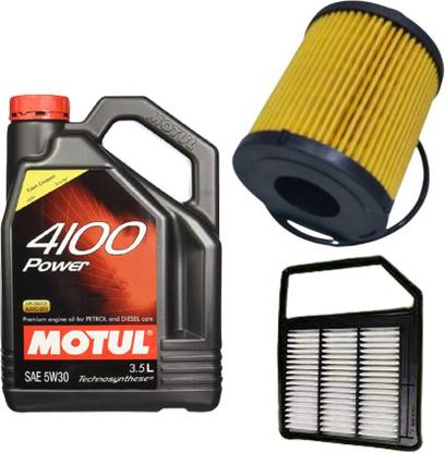 Yakub 4100 5W30 Engine Oil, Air & Oil filters Combo For Maruti Brezza diesel Chain Oil