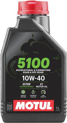 MOTUL 5100 4T 10W-40 Engine Oil -Engine Oil | Smooth shifting | For Easy Start-up Technosynthese (Semi Synthetic)