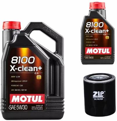 MOTUL 8100 XCLEAN 5W30 ENGINE OIL & OIL FILTER FOR BOLERO PETROL Full-Synthetic Engine Oil