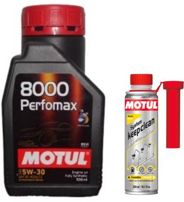 MOTUL 8000 PERFOMAX 5W30(500ml+SYSTEM KEEP CLEAN DIESEL(300ml)Combo - Full-Synthetic Engine Oil