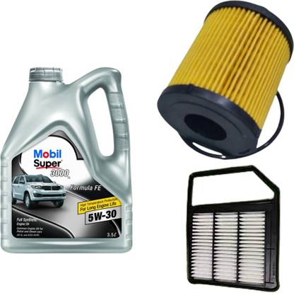 Yakub Super 3000 5w30 Engine oil, Air & Oil filters Combo for Maruti Brezza Diesel Chain Oil