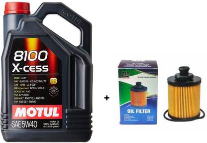 MOTUL 8100 XCESS-5W-40 & Oil Filter Combo for Maruti CIAZ (DIESEL) Full-Synthetic Engine Oil