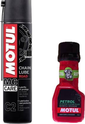 MOTUL CHAIN LUBE C2 ROAD(400ML)+PETROL SYSTEM CLEAN(50ML) Clean Chain Oil