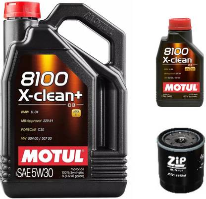 MOTUL 8100 X-CLEAN 5W30 & OIL Filter Combo for TOYOTA INNOVA (Petrol) Full-Synthetic Engine Oil