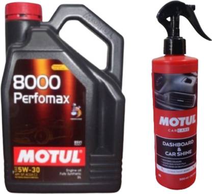 MOTUL 8000 Perfomax 5W-30(3Ltr) & Dash board(500ml)combo - Full-Synthetic Engine Oil