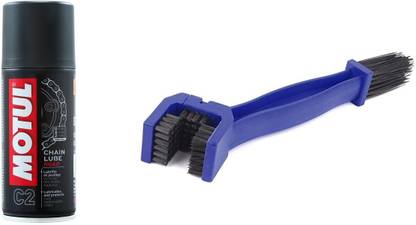 MOTUL CHAIN LUBE C2 MC CARE 150ML & KBF Motorcycle Bike Chain Cleaner Brush C2 150ML Chain Oil