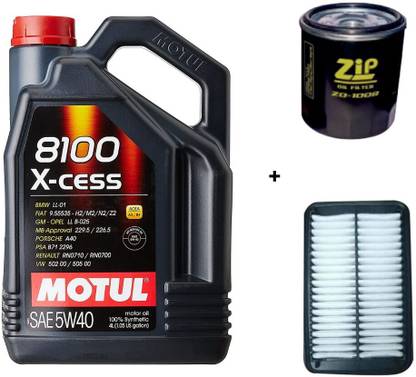 MOTUL 8100 XCESS-5W-40, Oil & Air Filter Combo for Maruti CELERIO (DIESEL) Full-Synthetic Engine Oil