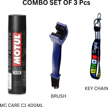 MOTUL MTCD-095 CHAIN MC CARE C1 Chain Clean & Brush with Key Chain Chain Oil