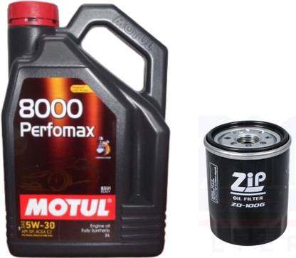 MOTUL 8000 Perfomax 5W-30 & Oil Filter Combo for Maruti Swift Dzire (PETROL) - Full-Synthetic Engine Oil