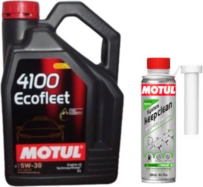 MOTUL 4100 ECOFLEET 5W30(3l)+SYSTEM KEEP CLEAN GASOLINE(300ml)combo Technosynthese (Semi Synthetic)