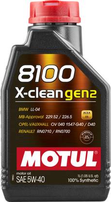 MOTUL 8100 X-Cleangen2 5W40 Engine Oil For Cars 100% Full-Synthetic Engine Oil