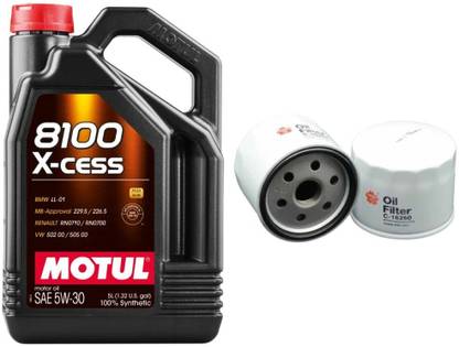 MOTUL 4100 POWER 5W30 ENGINE OIL & OIL FILTER FOR SANTRO Full-Synthetic Engine Oil