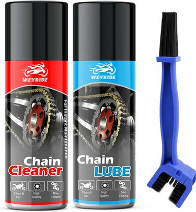 Weyride Bike Chain Cleaner Spray and Bike Lubricant with Cleaning Bursh For Bike W_f1 & Bicycle Chain Cleaner Lubricant & Protects Chain Oil (150ml Each) Chain Oil