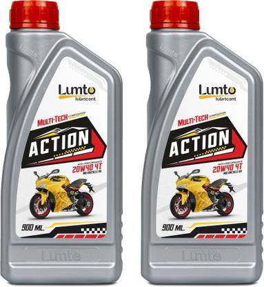 LUMTO ACTION 20W40 4T 900ml P2 for Bikes High Performance Engine Oil
