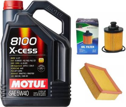 MOTUL 8100 XCESS-5W-40, Oil & Air Filter Combo for Maruti SX4 (DIESEL) Full-Synthetic Engine Oil
