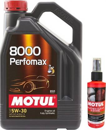 MOTUL 8000 perfomax 5w30 with leather clean combo 5w30 Full-Synthetic Engine Oil