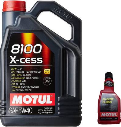 MOTUL 8100 X-CESS 5W-40(4l)+Engine Flush(250ml)Combo Full-Synthetic Engine Oil