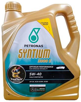 Petronas 5W-40 API SN, ACEA A3/B4,A3/B3 PETRONAS Syntium 3000 Full-Synthetic Engine Oil