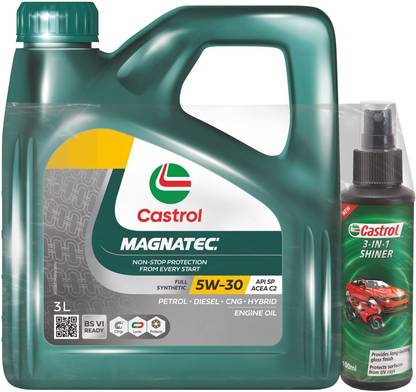 Castrol MAGNATEC 5W30(3L)+3-IN-1 SHINER(100ML) Full-Synthetic Engine Oil