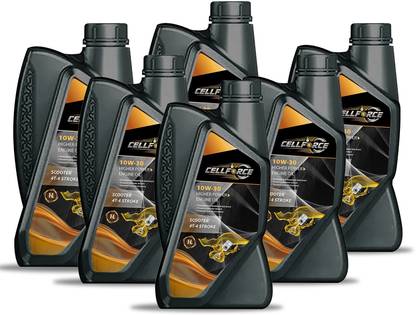 CELLFORCE 10W30 Oil for Scooters & Motorcycle Engine Oil | Synthetic Blend for Smooth Performance | High-Mileage Engine Oil