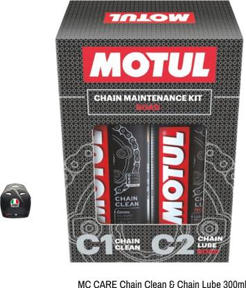 MOTUL MTCD-066 AGU Sticker Chain Cleaner C1 & Chain Lube Road C2 (150 ml) Chain Oil